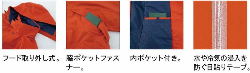 防水・防寒ジャンバーの詳細