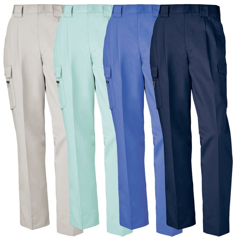 【ノーアイロン】秋冬用・作業カーゴパンツ（ツータック・形状記憶加工・エコマーク）