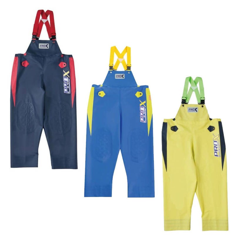 （品番：プロエックスA・胸付きズボン）【分厚い生地！】漁師用レインコート（抗菌加工！長持ち！頑丈！）