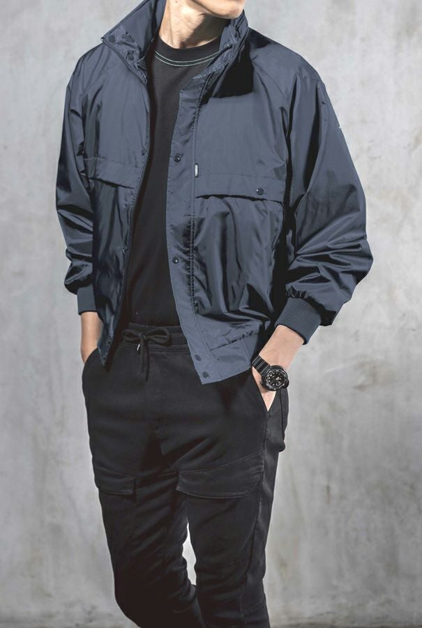 防寒ジャンパー着用写真