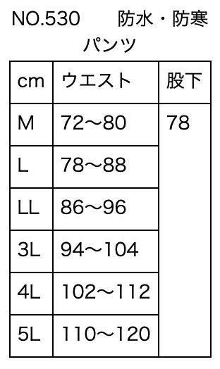 サイズ表