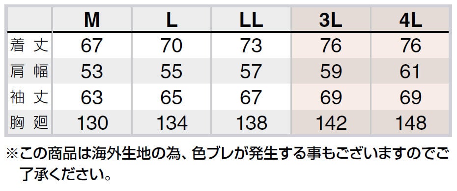 サイズ表