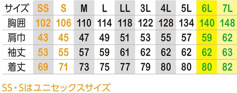 サイズ表