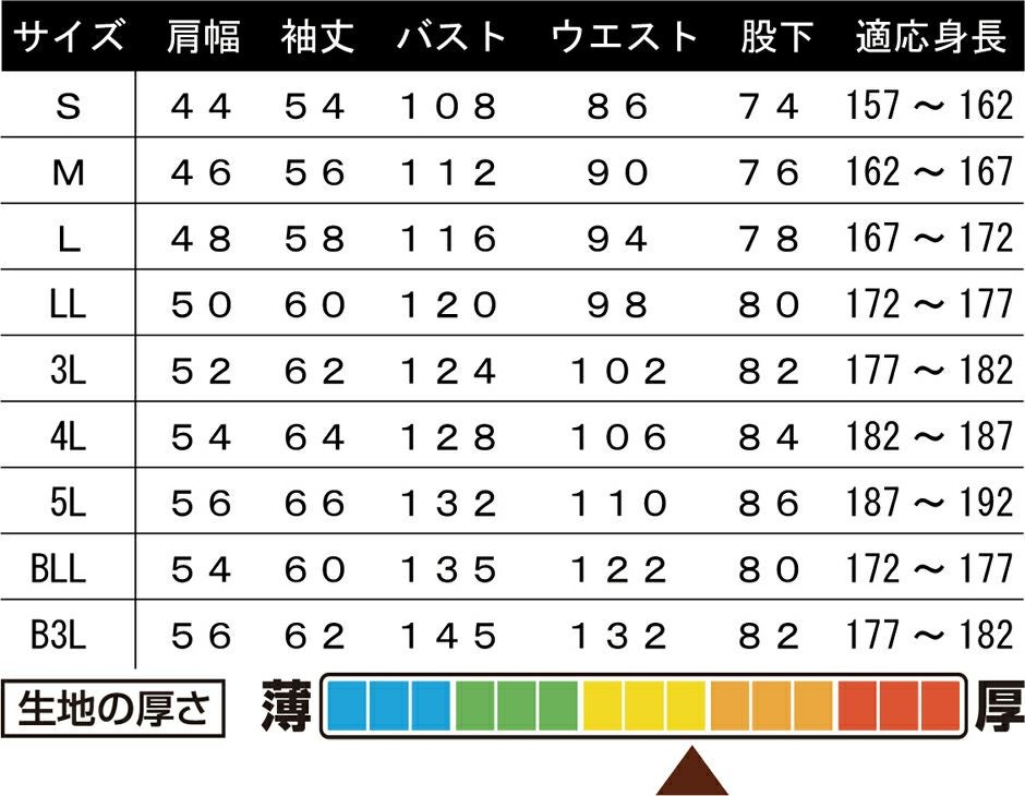 サイズ表