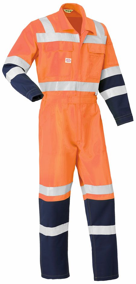 CPB ワークジャケット 2XL オレンジ ブラック 反射テープ 3M 古着 反射テープ！厚手！】業務用の安全つなぎ服（高視認性JIS規格T8127