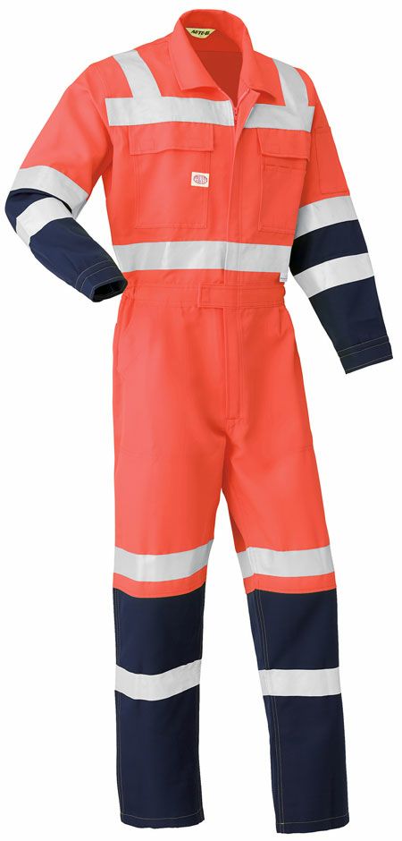 反射テープ！厚手！】業務用の安全つなぎ服（高視認性JIS規格T8127