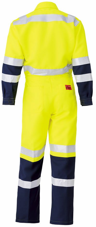 反射テープ！厚手！】業務用の安全つなぎ服（高視認性JIS規格T8127
