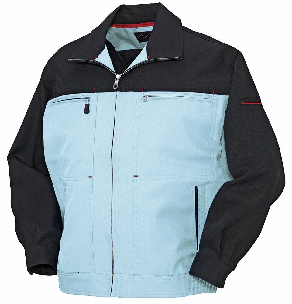 ジャケット・アウター cotton work jacket ツートンカラー】秋冬用・作業服ブルゾン[KURO-32527]│名入れロゴ