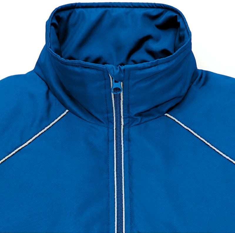 えり部分のアップ写真です。　こんな感じで反射パイピングも付いてます！