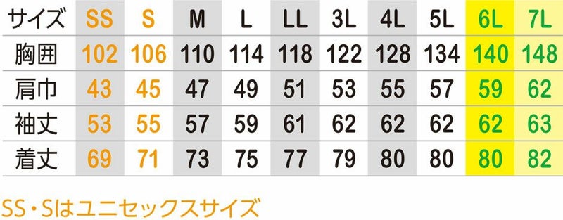 サイズ表