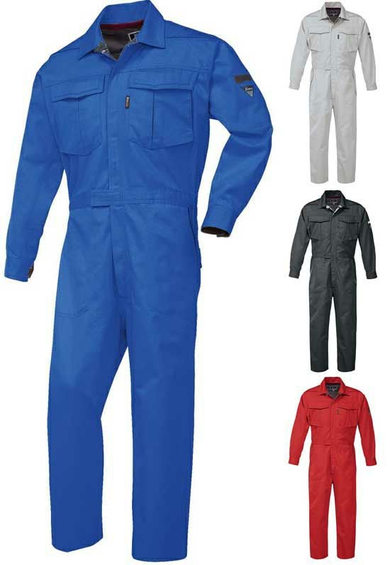 【楽脱ファスナー付】作業用・長袖つなぎ服 [XEB-34007]