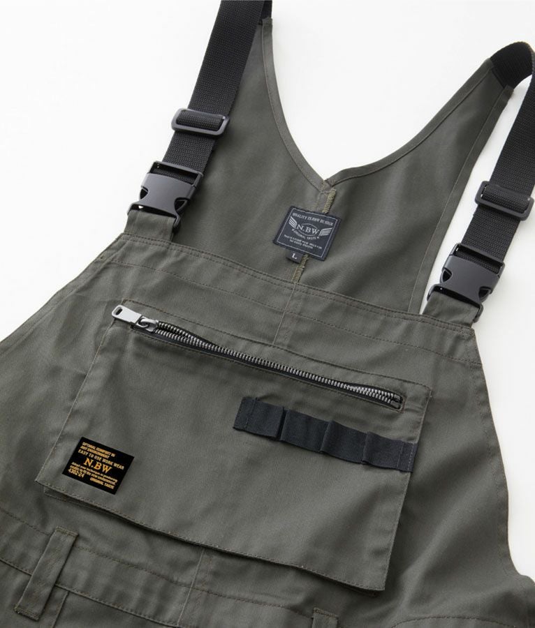裾リブで足元すっきり】サロペットつなぎ服・オーバーオール［SOWA
