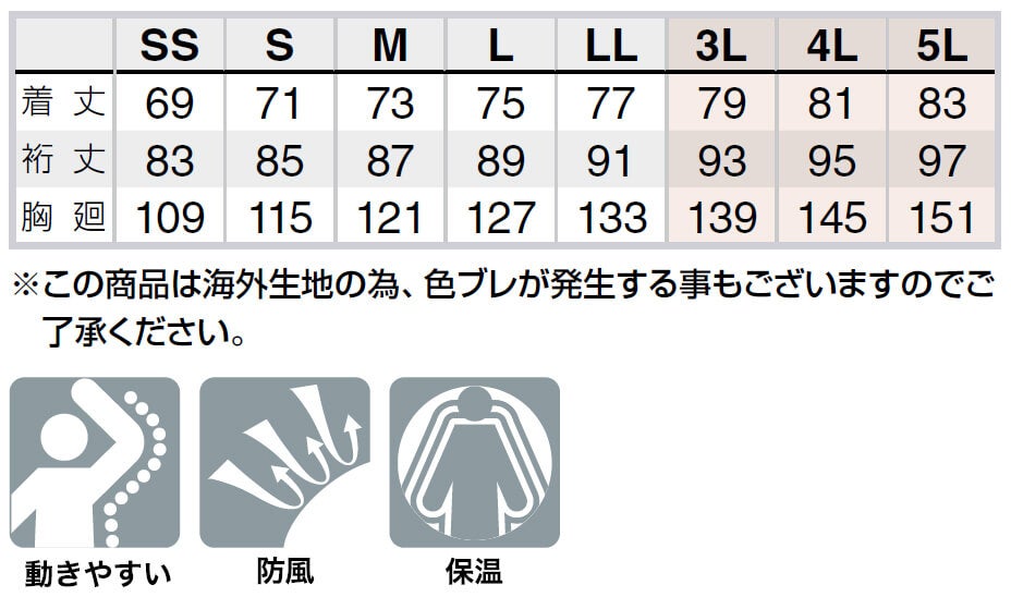 サイズ表