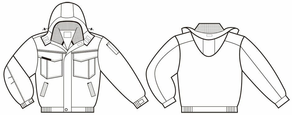 軽量・はっ水】作業用防寒ジャンパー（反射素材）[KURO-54230]│名入れ
