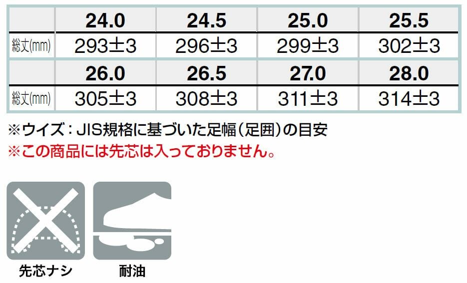 サイズ表