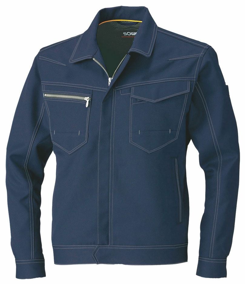 9663シリーズ】秋冬用・長袖作業服ブルゾン（ストレッチ・消臭） [SOWA