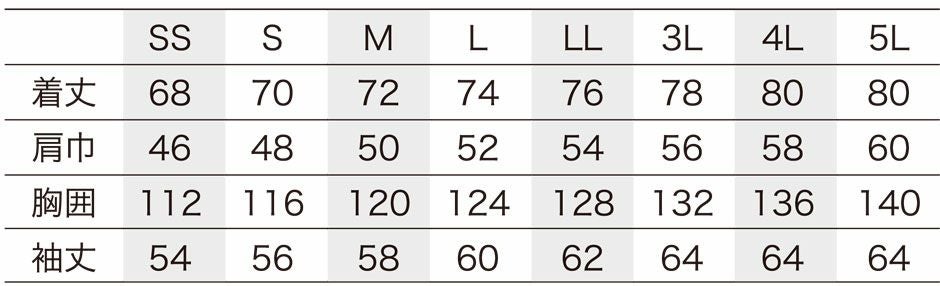 サイズ表