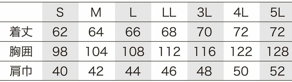 サイズ表