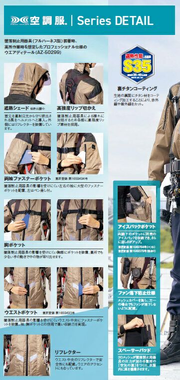 空調服 フルセット 新品 頭まで風が通る！】空調服(R) 長袖ブルゾン（反射材付き）(遮熱