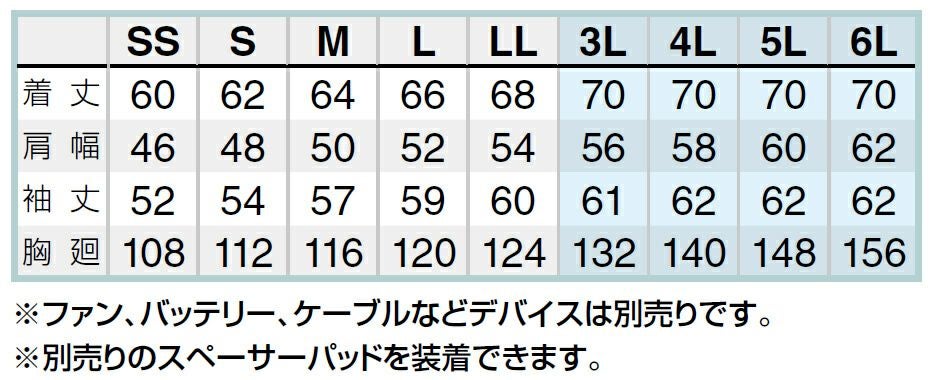 サイズ表
