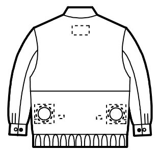 春夏用]空調服(R) 長袖ブルゾン[XEB-KU91400]│名入れロゴ・ネーム刺繍