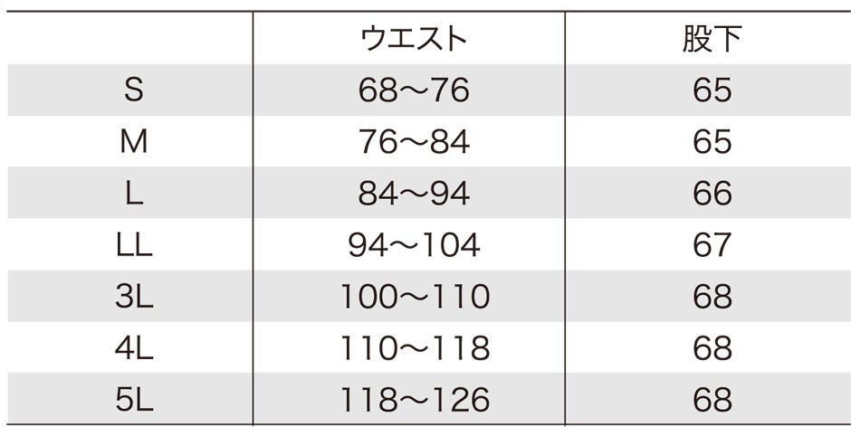 サイズ表