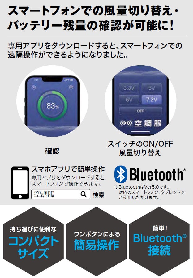 バッテリー残量の確認が可能になりました。