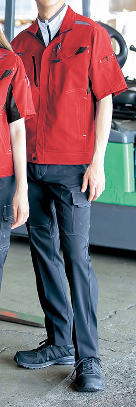 ストレッチサマー裏綿・[春夏用]半袖サマーブルゾン（男女兼用）(帯電