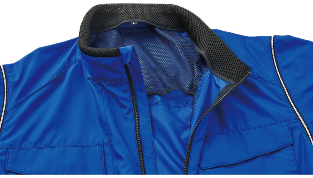CLEAN MELL®消臭メッシュ<br>襟はクリーンメル®メッシュ仕様で首元が快適です。